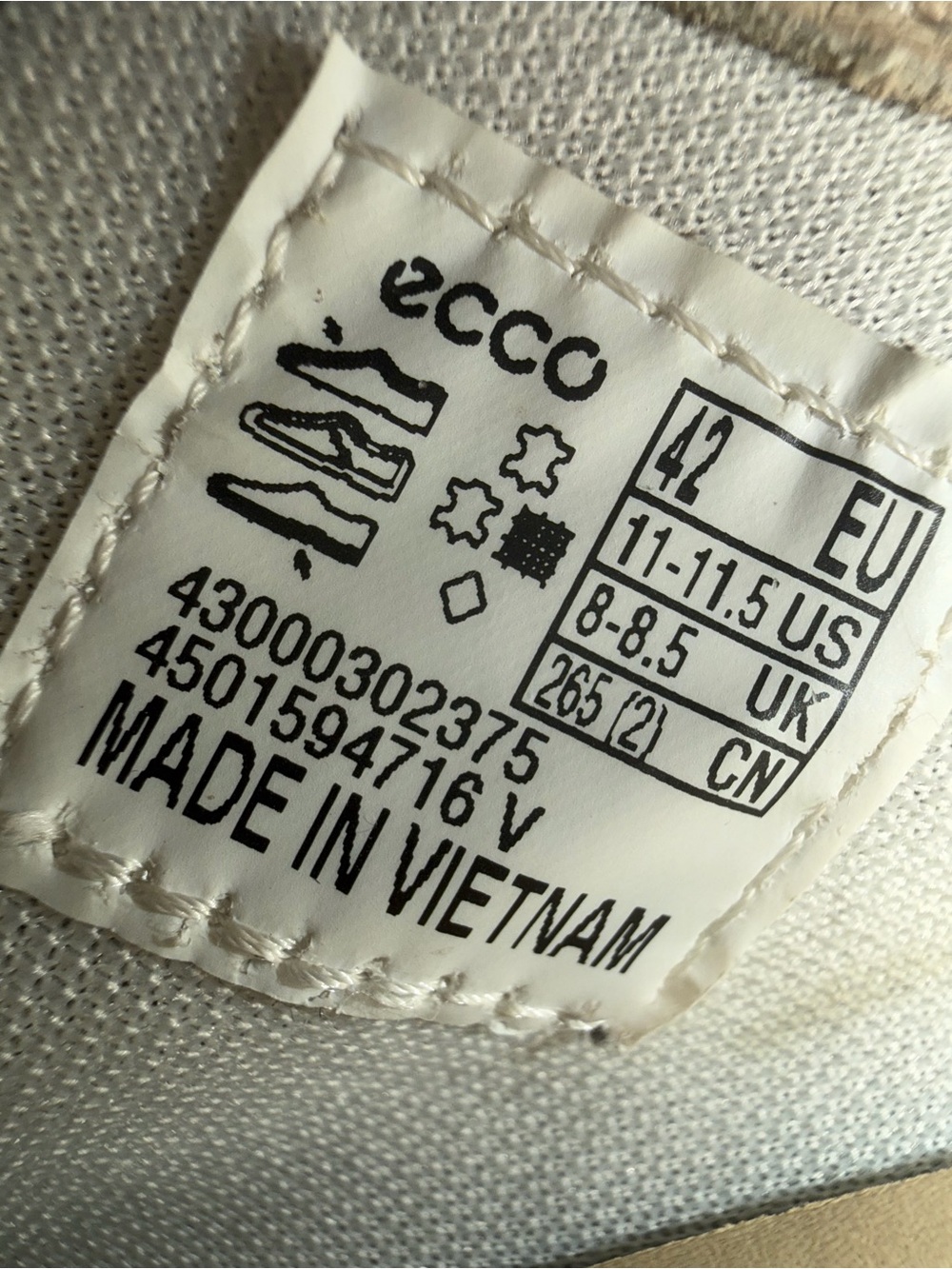 NEW ECCO Soft 7 Womens EU 42 US 11-11.5 Warm Grey Nubuck Leather Sneakers NWOB - Picture 12 of 12